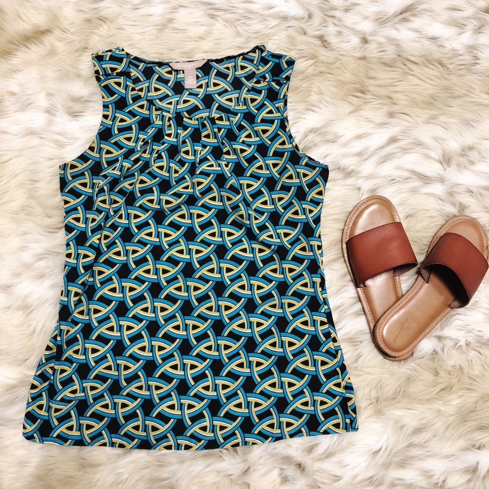 Geometric Pattern Sleeveless Top